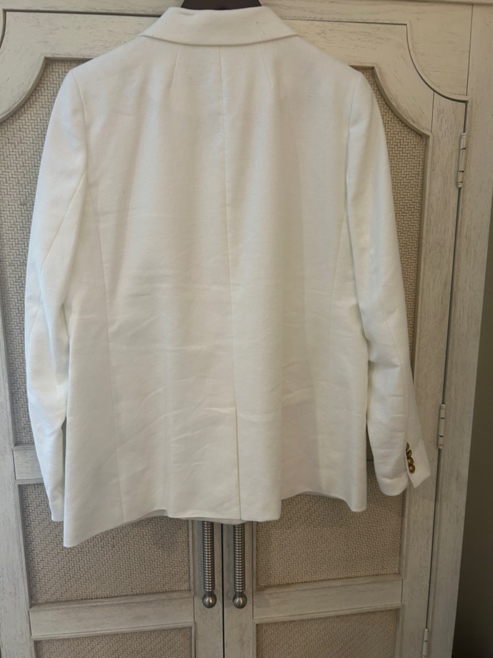 J. Crew White Double-Breasted Blazer with Gold Buttons - Picture 7 of 8